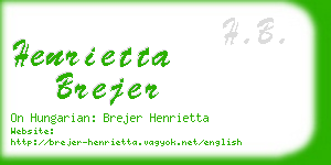 henrietta brejer business card